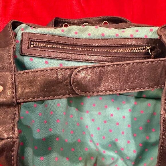 MARC JACOBS BLACK LEATHER GUNMETAL BUCKLE AND BUTTONHOLE HOBO BAG LARGE - Picture 16 of 16